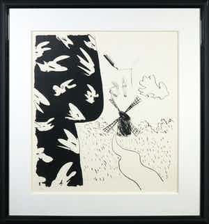 Alphons Freijmuth - Litho, Zonder titel - Ingelijst verkocht voor € 1!