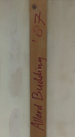 Allard Budding - Olieverf op doek, Zonder titel / Compositie met stoel (Zeer groot) kopen? Bied vanaf 300!