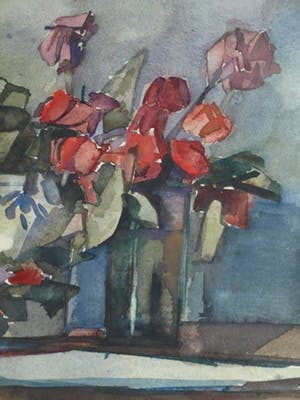 Jan Engelman - Aquarel , Bloemstilleven – gesigneerd & ingelijst – ca 1980 kopen? Bied vanaf 100!