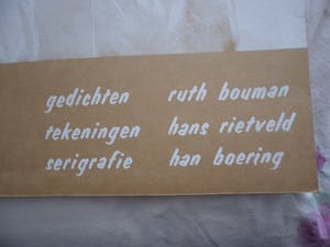 Hans Rietveld - Map met 9 zeefdrukken van Hans Rietveld en teksten van Ruth Bouman kopen? Bied vanaf 15!