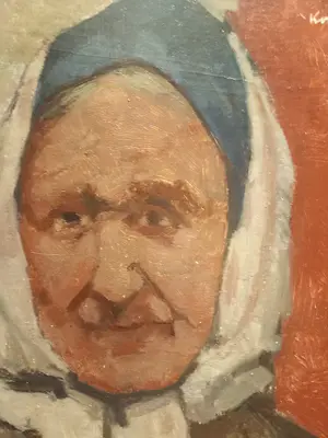 Koos Stikvoort - Portret van een Indiaanse vrouw kopen? Bied vanaf 150!