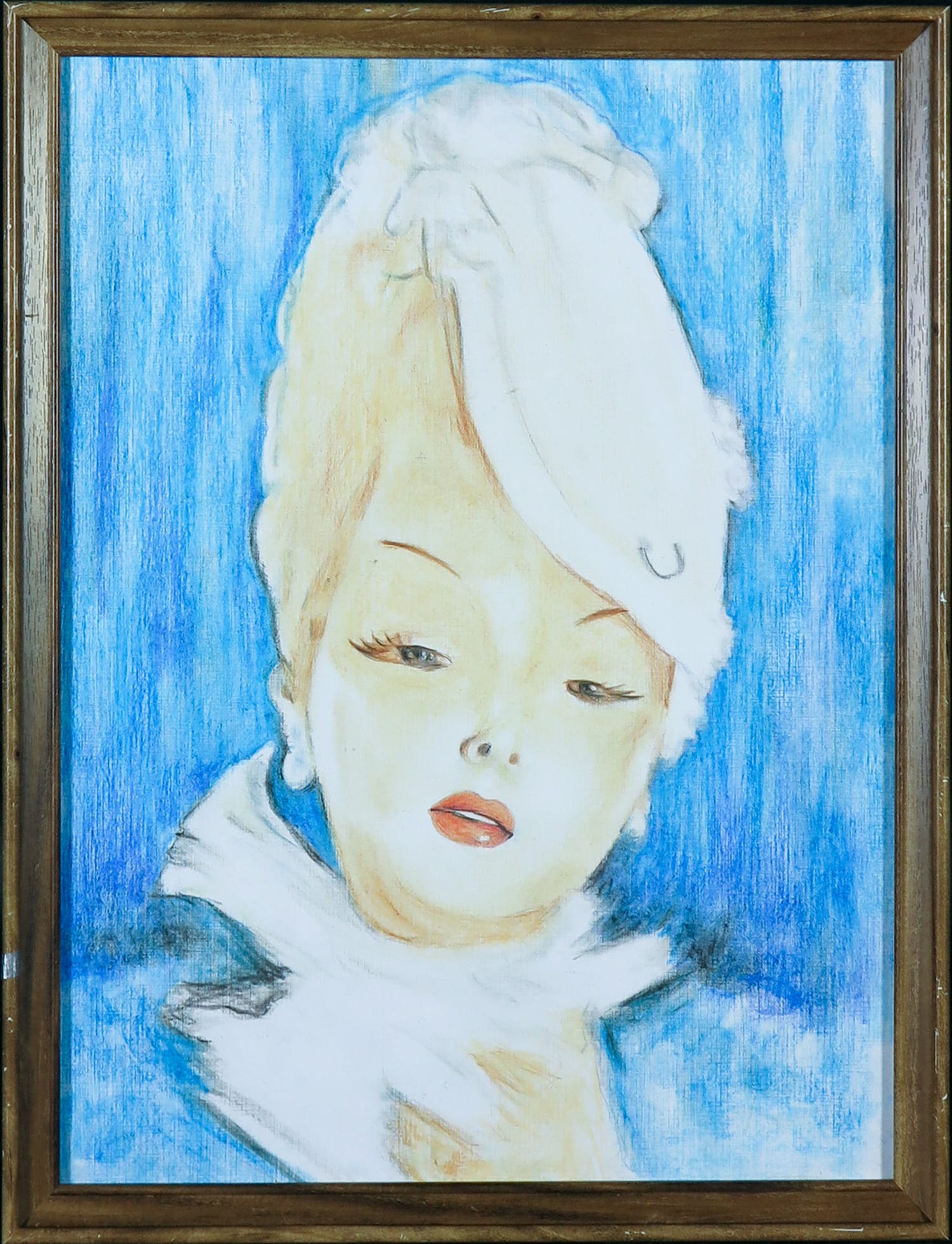 Niet of onleesbaar gesigneerd - Tekening, Vrouw kopen? Bied vanaf 1!