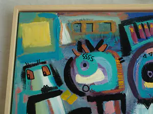 Jasper Banen - Acrylverf op doek , ingelijst , De Rij – 2014 kopen? Bied vanaf 195!