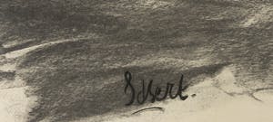 Henk van den Idsert - Zeefdruk, Z.T. Straatje - Ingelijst kopen? Bied vanaf 50!