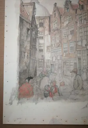 Anton Pieck - Zwarte Bijlsteeg Amsterdam kopen? Bied vanaf 49!