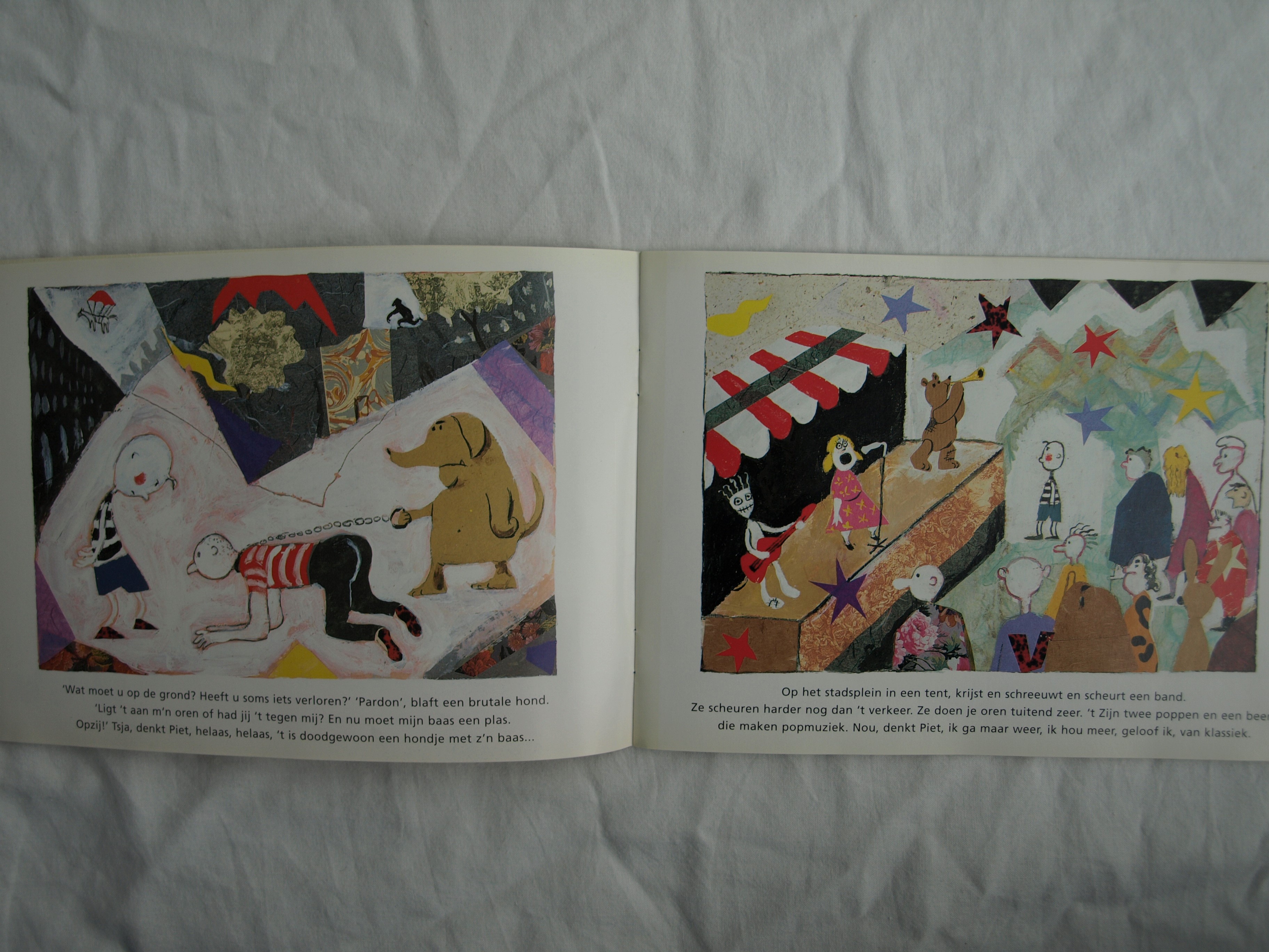 Daan Remmerts de Vries - Acryl en collage , Het leven is raar 14 – Ingelijst-1997 kopen? Bied vanaf 40!