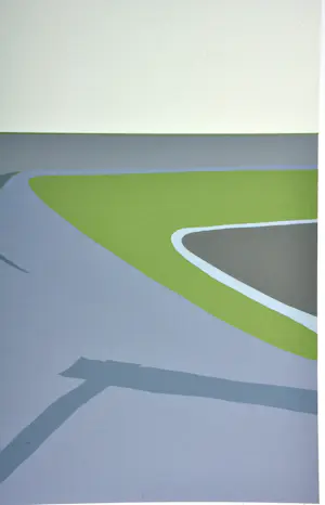 Doris Groeneveld - Westfries landschap met schaduwen - Zeefdruk - Ges. - 55x65 cm - 1978 kopen? Bied vanaf 50!