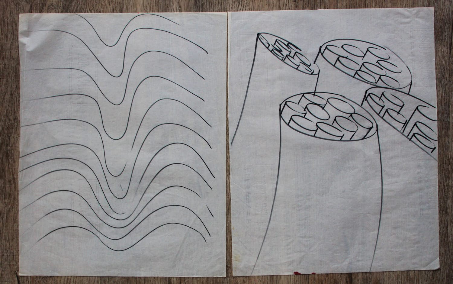 Theo Niermeijer - 3x viltstift op papier en 1x aquarel op papier - 1996 kopen? Bied vanaf 1!