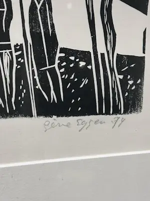 Gene Eggen - 4 houtsnedes uit 1974 kopen? Bied vanaf 99!