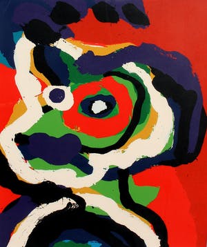 Karel Appel - Grote ingelijste litho - 1977 kopen? Bied vanaf 1150!