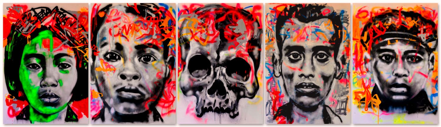 Peter Klashorst - Portretten van S21 expositie (set van 5 stuks) verkocht voor € 99!