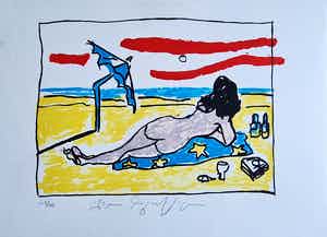 Espen Hagen - Beach - gesigneerd - 135 ex. verkocht voor € 35!