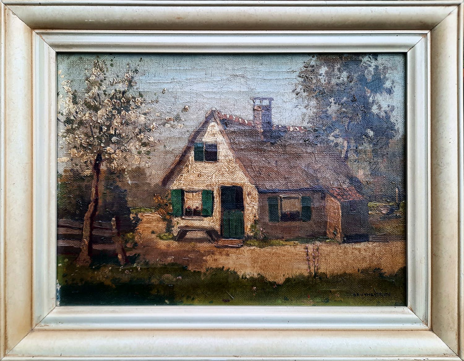 Nico Bruijnesteijn - boerderij - ingelijst - 23393 verkocht voor € 80!