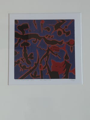 Buy Calvin Christiaan - Cat and Fish - kleurenzeefdruk - handgesigneerd - 90/100? Bid from 60!