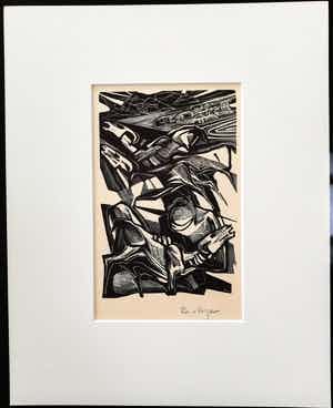 Ru van Rossem - Houtsnede verkocht voor € 35!