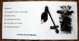 Ger Lataster - grote ets met tekstblad: Neruda - 1981 verkocht voor € 75!