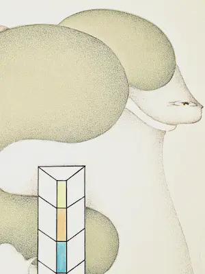 Jörg Remé - Originele 1978 kleuren Lithografie "dame en havik" - beperkte oplage (100) kopen? Bied vanaf 48!