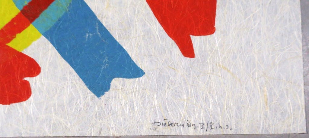 Jef Diederen - Lino op rijstpapier, Z.T.  kopen? Bied vanaf 40!