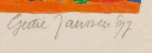 Gertie Janssen - Zeefdruk op geschept papier, Le plat pays II - Ingelijst kopen? Bied vanaf 1!