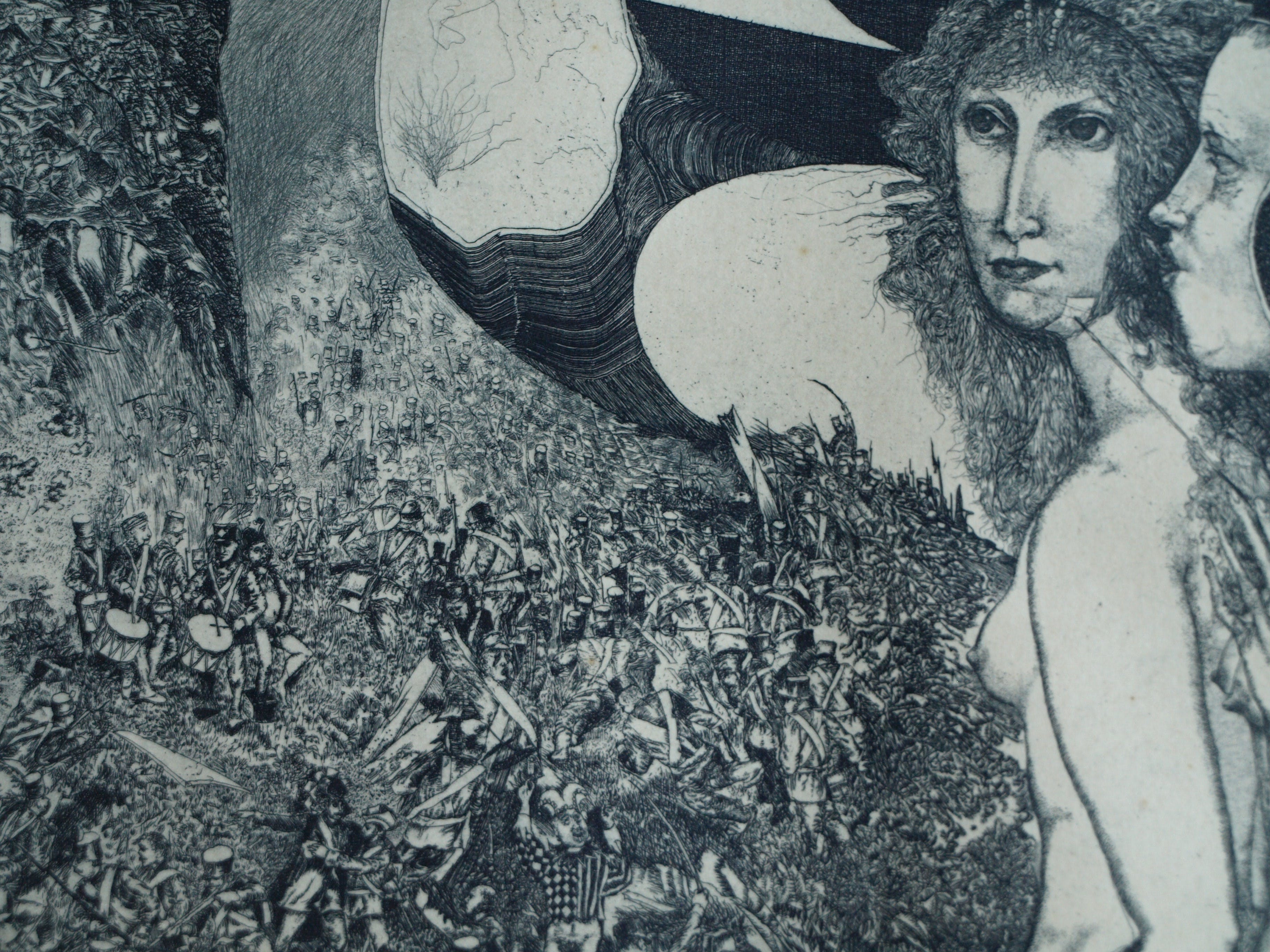 Karol Ondreicka - GROTE ets, “Opstand” – gesigneerd – 1976 – oplage 15 / 100 kopen? Bied vanaf 40!