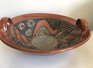 Joop Crompvoets - gedecoreerde schaal met 2 oortjes - keramiek kopen? Bied vanaf 69!