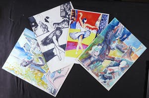 Joe Wols - Lot van vier tekeningen, De optreden kopen? Bied vanaf 1!