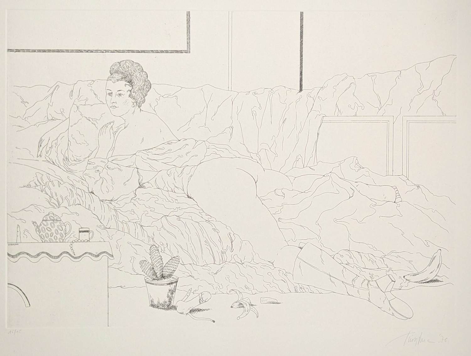 Luc Piron - liggend naakt - lage oplage! kopen? Bied vanaf 39!