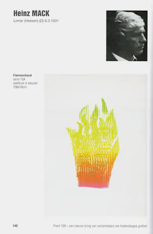 Heinz Mack - Flammenhand (1981), zeefdruk kopen? Bied vanaf 595!