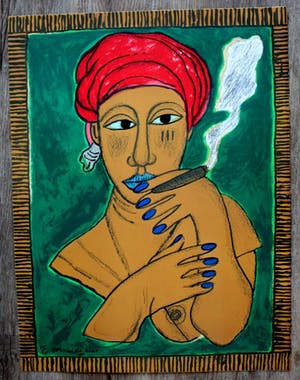 Corneille - Litho: l'Afro-cubaine verte - 2000 kopen? Bied vanaf 299!