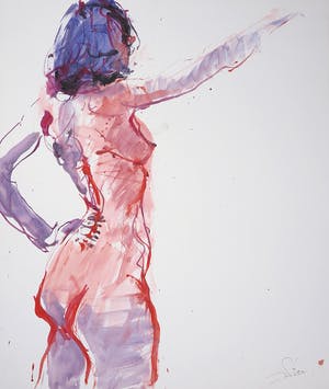 Franscz Witte - Gemende techniek op papier, Figuur III kopen? Bied vanaf 1!