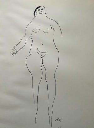 Buy José Vermeersch - 2 litho's staande vrouwen? Bid from 220!