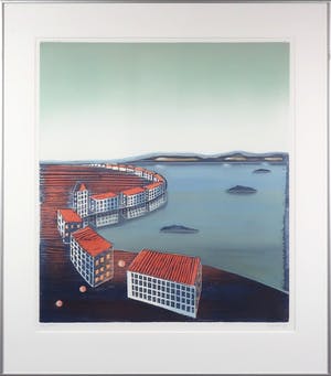 Willem de Vries - Houtsnede, Coast I - Ingelijst kopen? Bied vanaf 20!