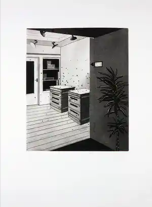Peter van der Heijden - Ets, Interieur verkauft für € 35!
