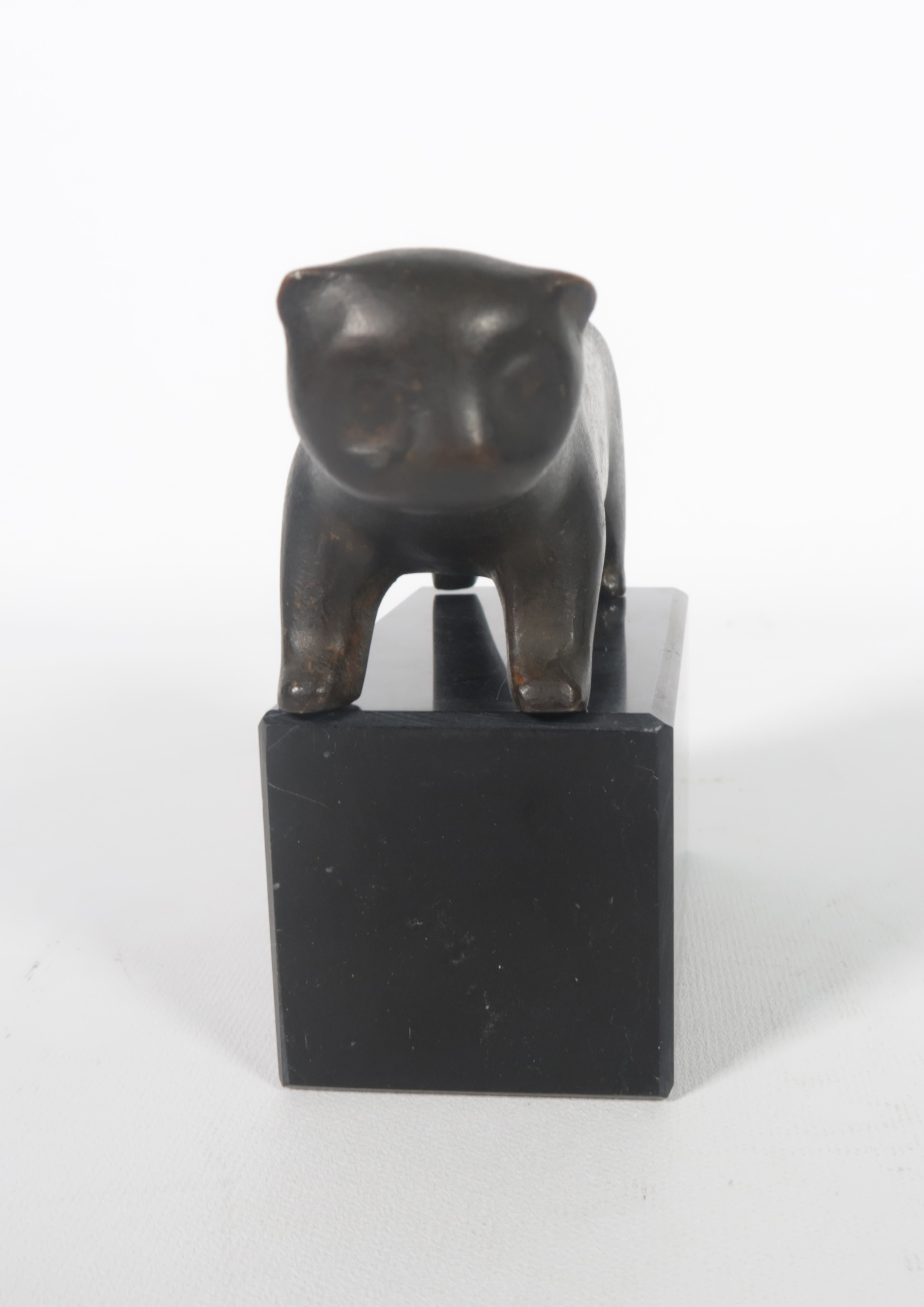 Adam Henein - Bronzen beeld, Kat incl. sokkel kopen? Bied vanaf 1500!