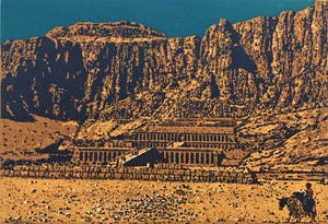 Simon Koene - Jongetje op ezeltje bij de tempel van Hatsepsut in Egypte kopen? Bied vanaf 25!