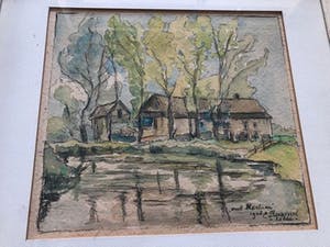 Niet of onleesbaar gesigneerd - gemengde techniek: boerderij te Oud Herlaar kopen? Bied vanaf 1!