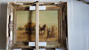 Hans van Haalen - Oogsten van graan met paarden en wagen kopen? Bied vanaf 100!