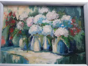 Bram Vegt - Olieverf op doek, vaas met bloemen uit 1996 kopen? Bied vanaf 70!