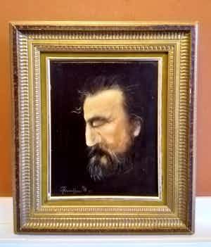 Thomas Heesakkers - (1946-) - portret van een man - 1973 verkocht voor € 1!