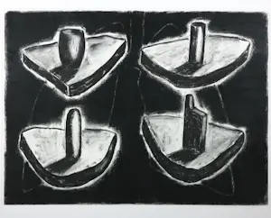 Michel Hoogervorst - Pastel op papier, Z.T - Ingelijst kopen? Bied vanaf 20!