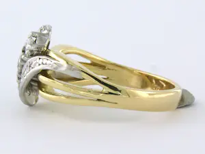 18k gouden ring met briljant en single cut geslepen diamant 0.43ct - rm 16.5 kopen? Bied vanaf 550!