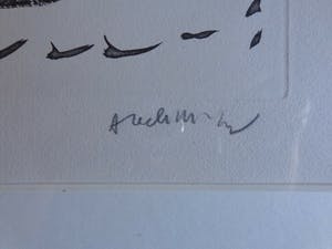 Pierre Alechinsky - COBRA / ZW-W ETS / 51x63cm / KADER / SIG / POEMES / EXEMPLAAR VOOR DICHTER kopen? Bied vanaf 220!