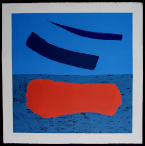 AcheterWinfred Gaul - Zeefdruk geometrisch - 1970 - en een GRATIS zeefdruk van onbekende kunstenaar? Enchérissez de 150!