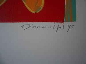 Diana van Hal - gesigneerde linosnede - Onderweg kopen? Bied vanaf 30!
