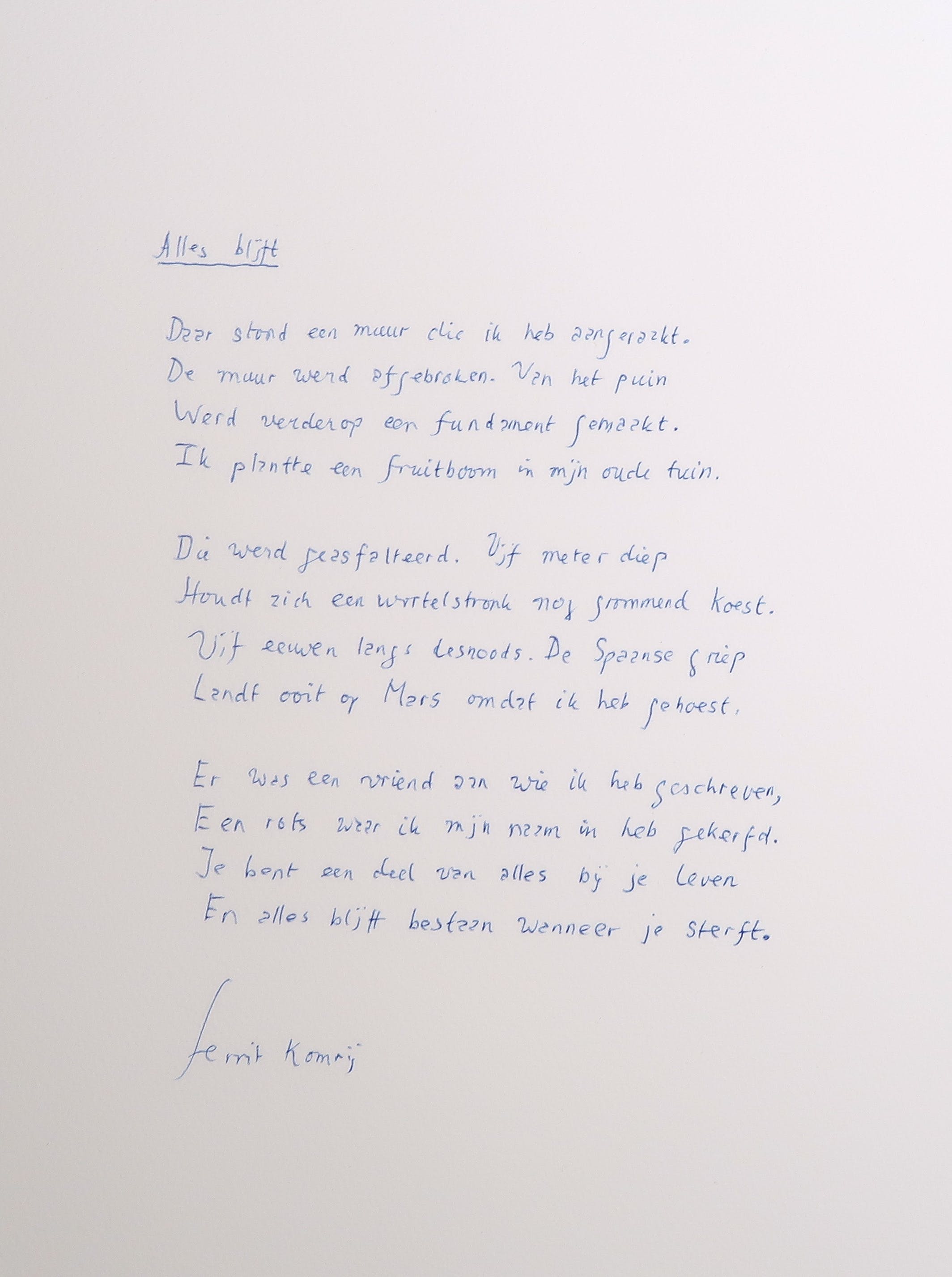 Herman Gordijn - Grafiek Nu & Poëzie - Ets + gedicht van Gerrit Komrij kopen? Bied vanaf 100!