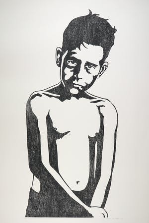 Mariska van Duffelen - Houtsnede, Zonder titel kopen? Bied vanaf 1!