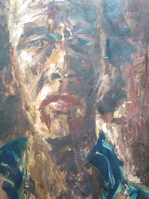 Niet of onleesbaar gesigneerd - Portret circa 1990. kopen? Bied vanaf 10!