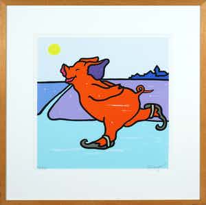 Shunyam - Zeefdruk, Zonder titel - Ingelijst verkocht voor € 35!