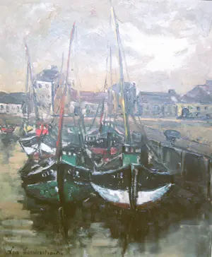 Lea Vanderstraeten - "Boten in de haven" kopen? Bied vanaf 350!