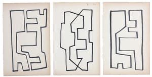 Siep van den Berg - Lot van drie abstracte composities kopen? Bied vanaf 1!